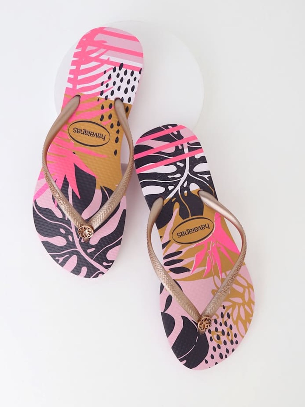 Brand New Havaianas Slim Foliage Rose Quartz Flip Flops